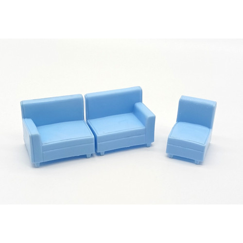Vintage marx blue - dollhouse, 3